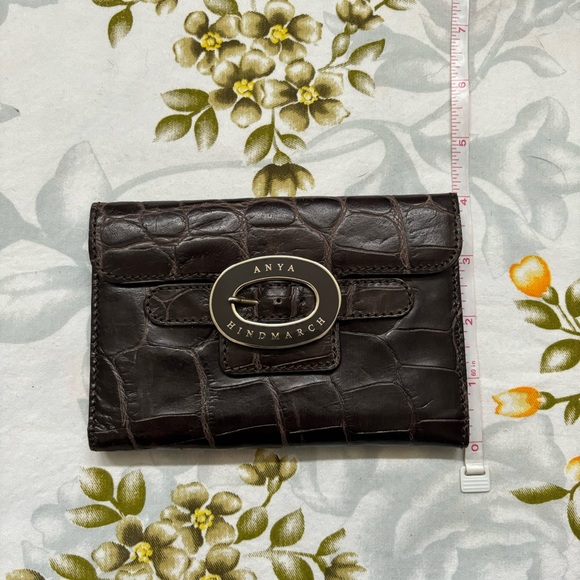 Anya Hindmarch Dark Brown Leather Wallet - Picture 4 of 13